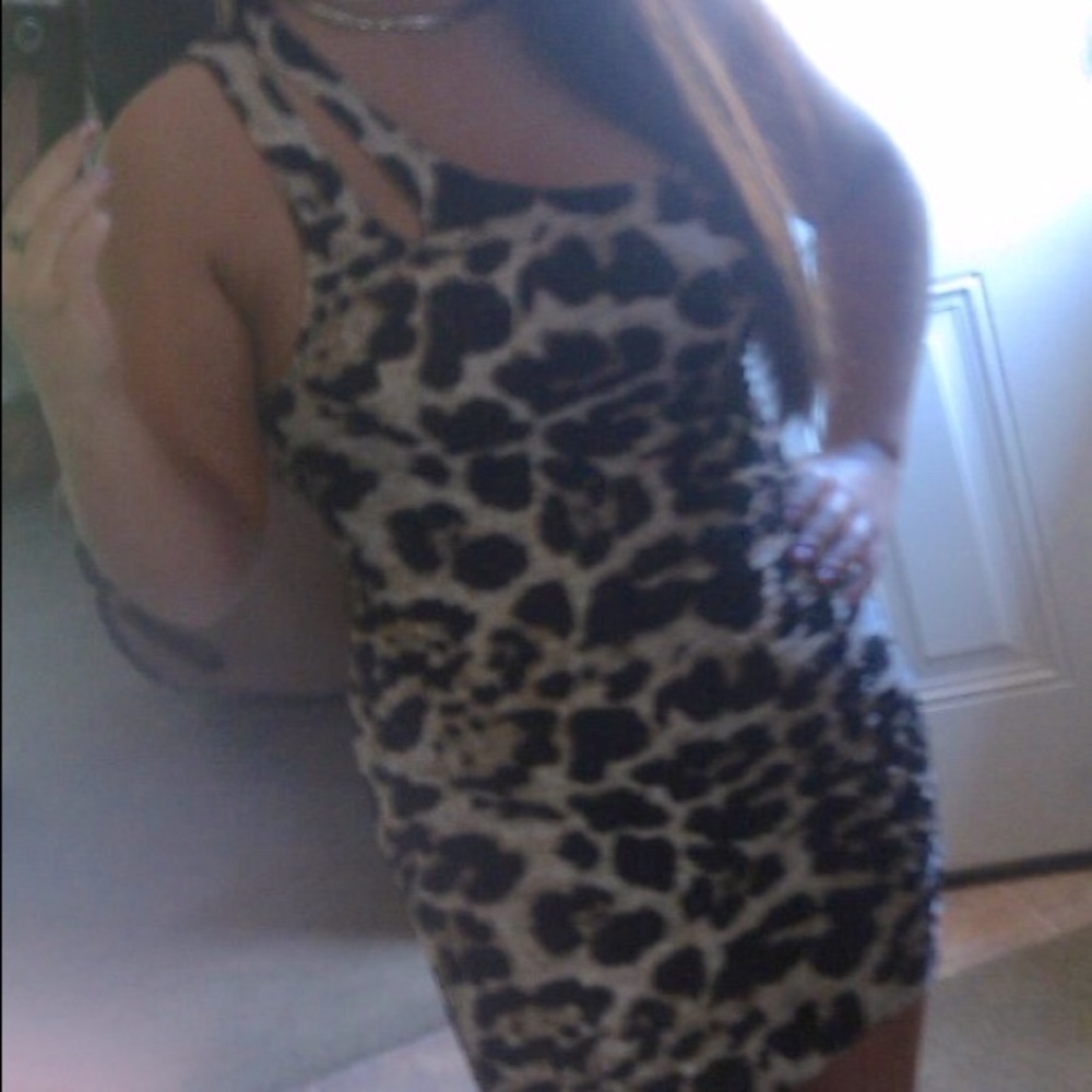 Leopard print dress, size medium